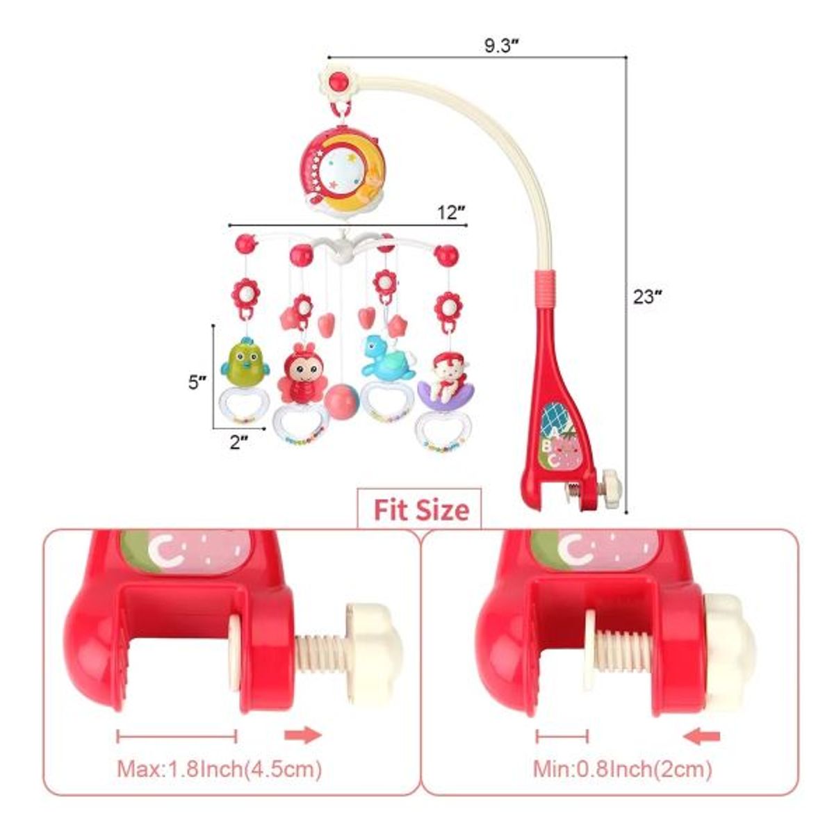 GENERICO - Móvil Para Bebé Musical Con Luces Proyección Y Temporizador