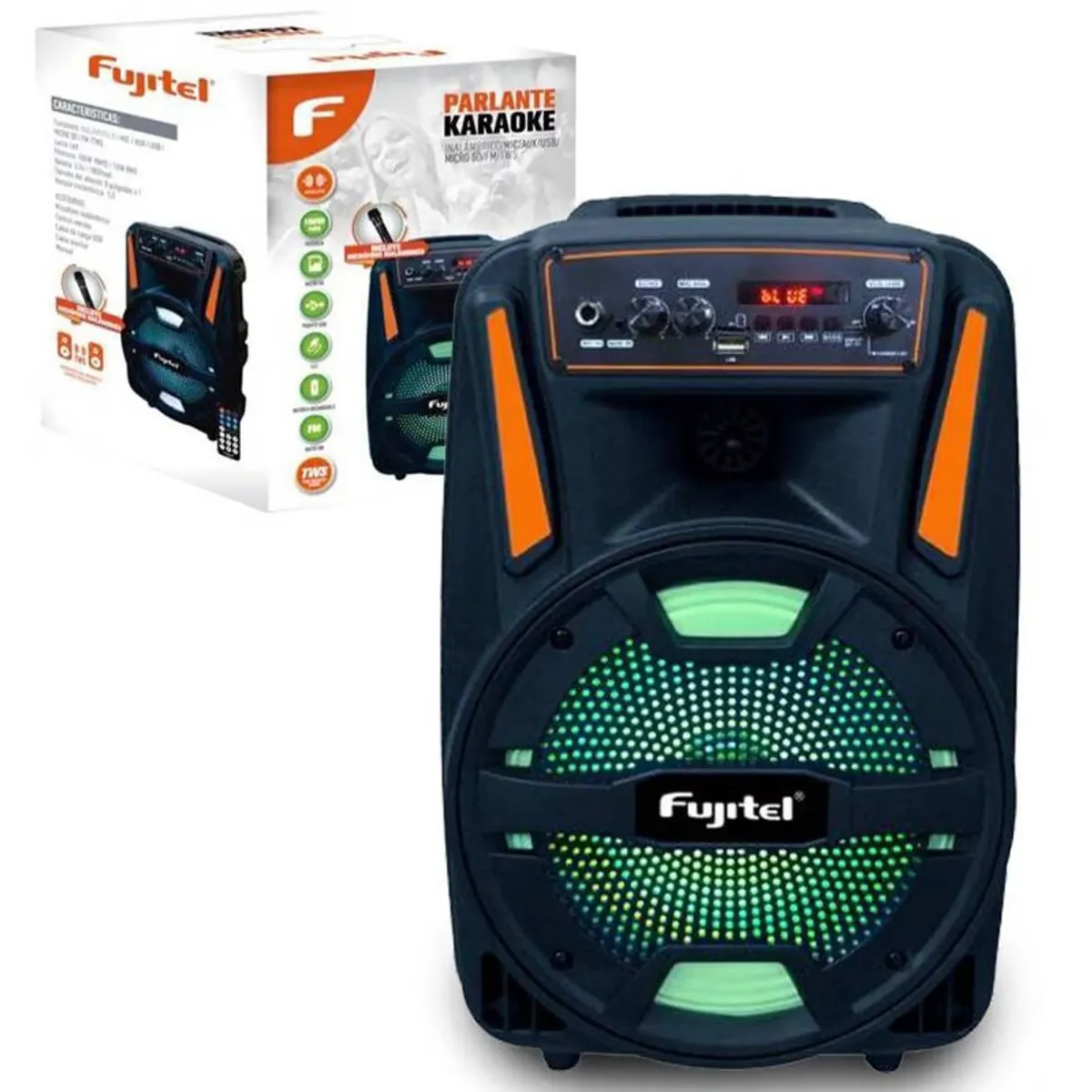 FUJITEL - Parlante karaoke portatil Fujitel