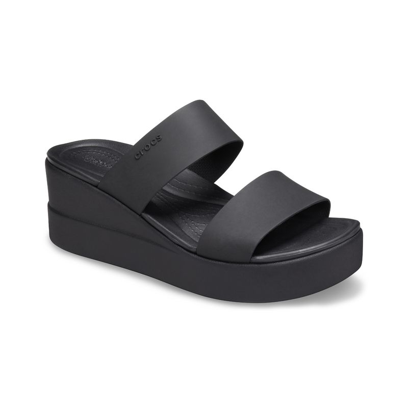 CROCS - Sandalia Crocs Brooklyn Mid Wedge Mujer Black/Black