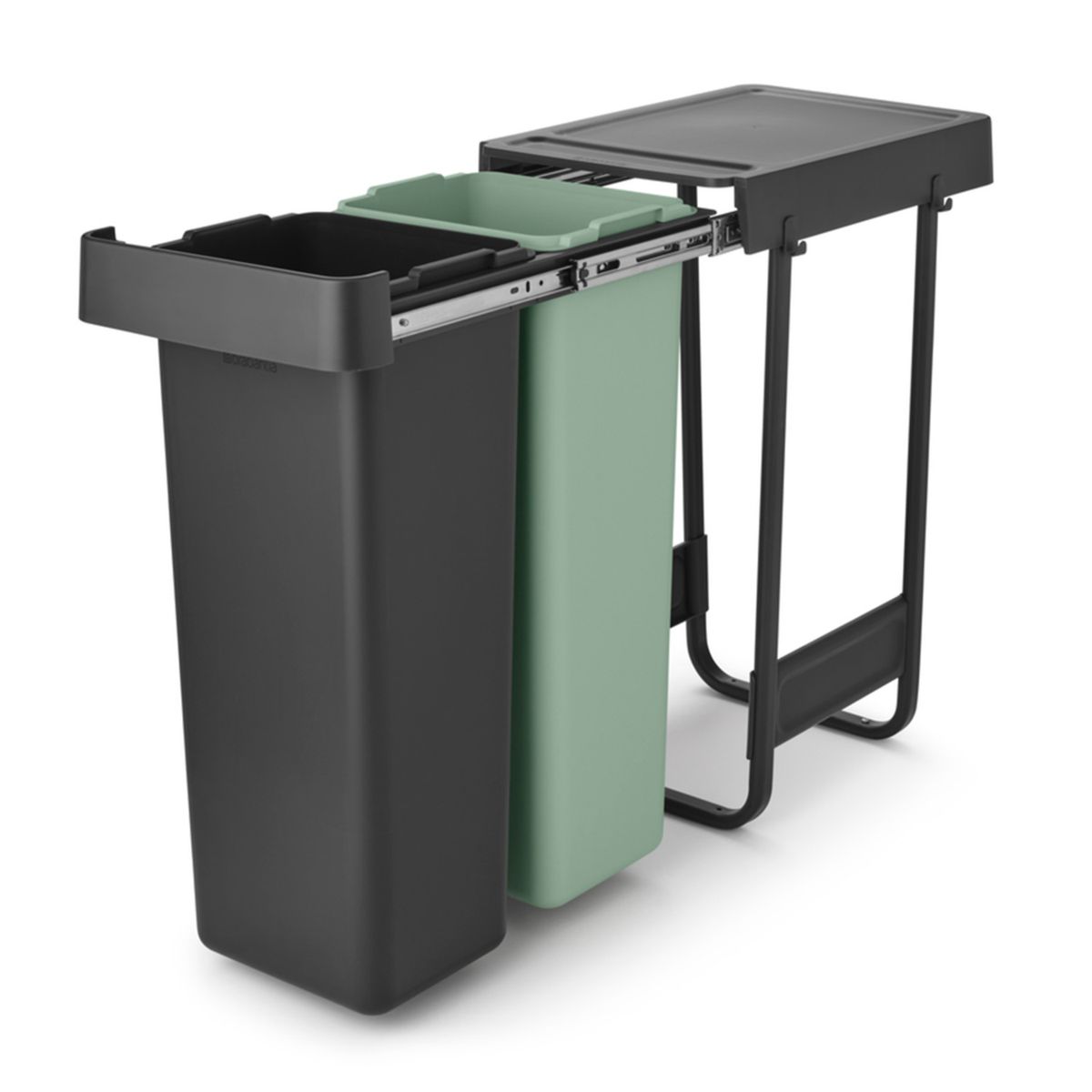BRABANTIA - Basurero Sort & Go 2 x 30 Lt Dark Grey & Jade Green