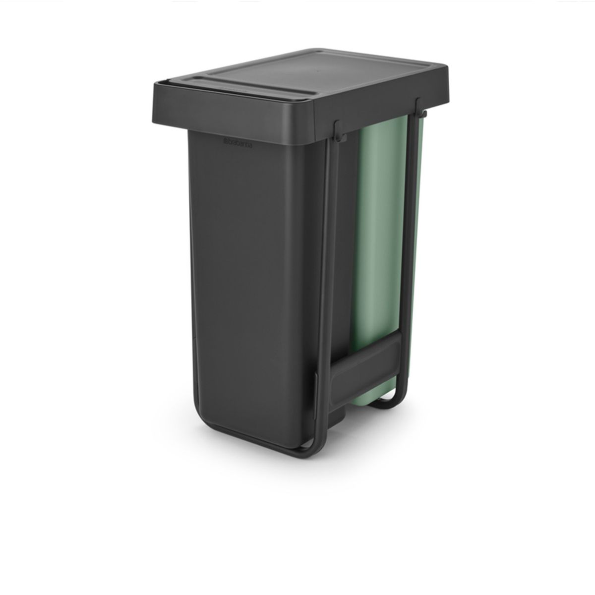 BRABANTIA - Basurero Sort & Go 2 x 30 Lt Dark Grey & Jade Green