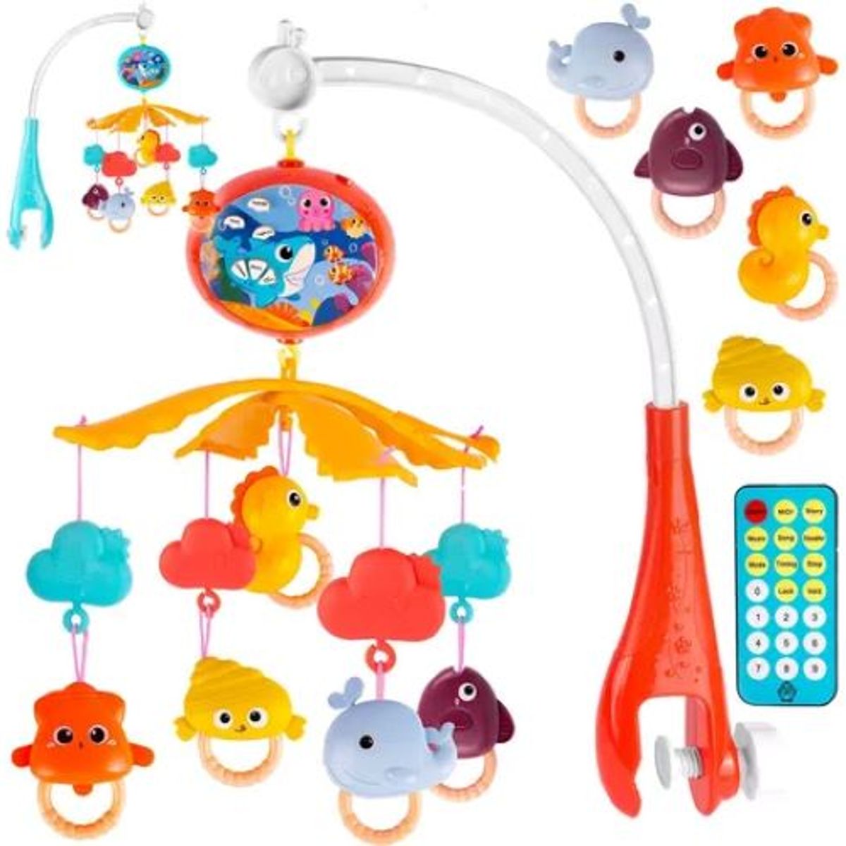 GENERICO - Móvil De Bebé Musical Con Proyector Mundo Marino