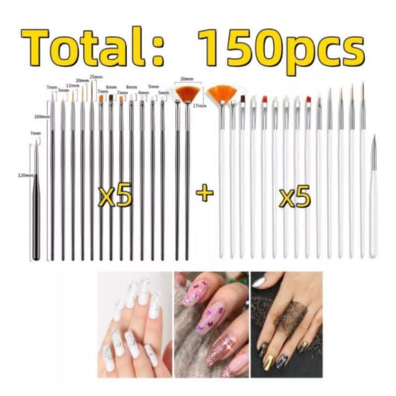 GENERICO - Pack 150 pinceles para uñas
