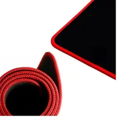 GENERICO - Mouse Pad Gamer XL Anti derrame Con Costura Roja