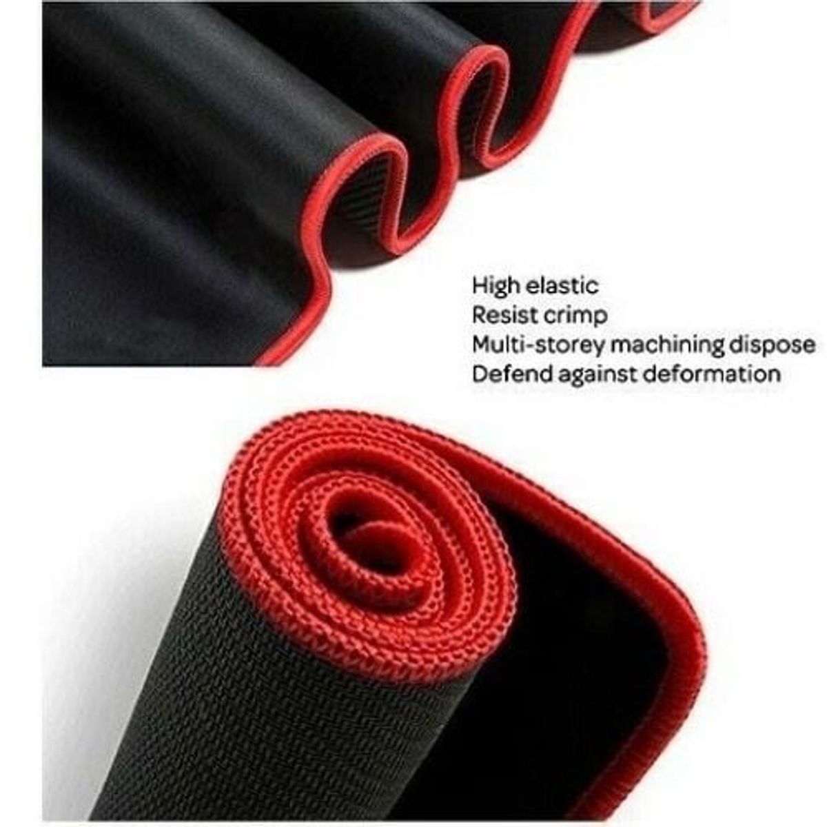 GENERICO - Mouse Pad Gamer XL Anti derrame Con Costura Roja