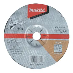 MAKITA - Disco desbaste acero inox 180 mm A24R trabajo pesado B-21135