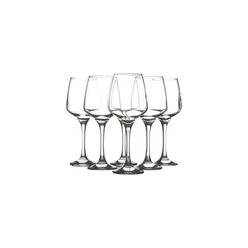 IMPORTCLICK - Set 6 Copas Vino Cóctel Vidrio 400 ML Cristal IMPORTCLICK