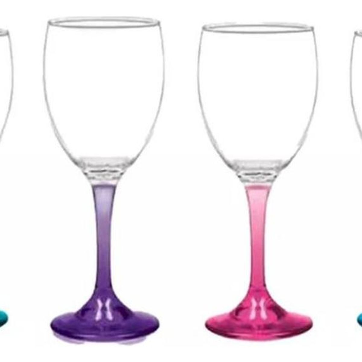 IMPORTCLICK - Set 6 Copas Champaña Cocktail Vidrio 300 ML Azul IMPORTCLICK