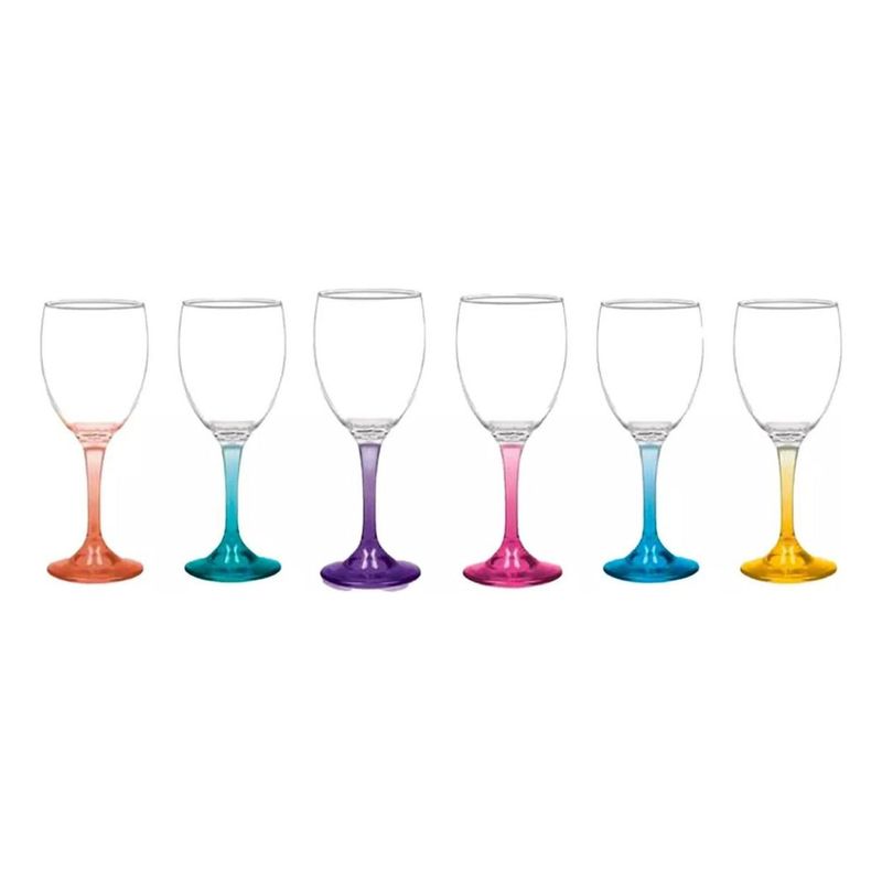 IMPORTCLICK - Set 6 Copas Champaña Cocktail Vidrio 300 ML Azul IMPORTCLICK
