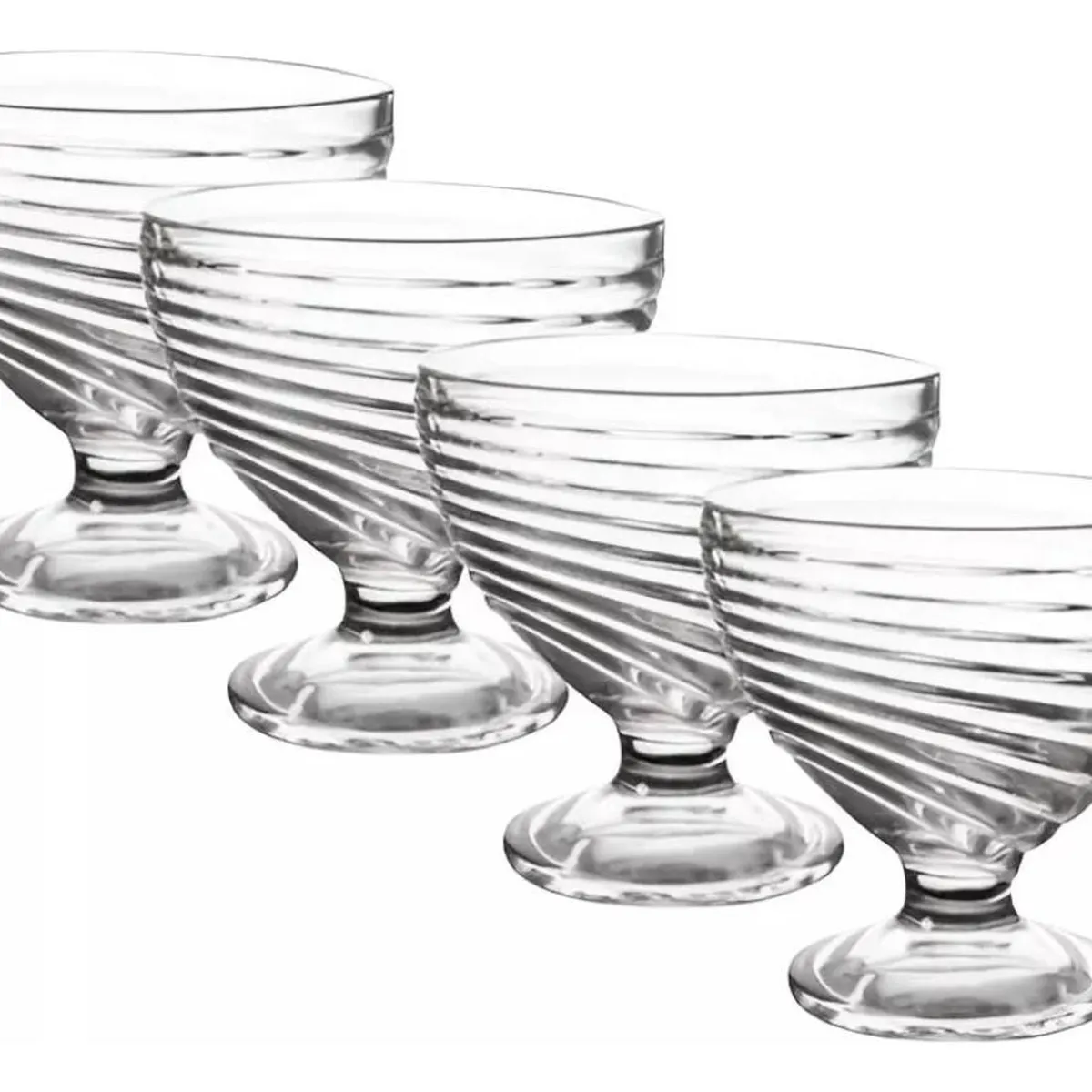 IMPORTCLICK - Set 4 Copas Elegante Helados Postres Vidrio 300 ML IMPORTCLICK