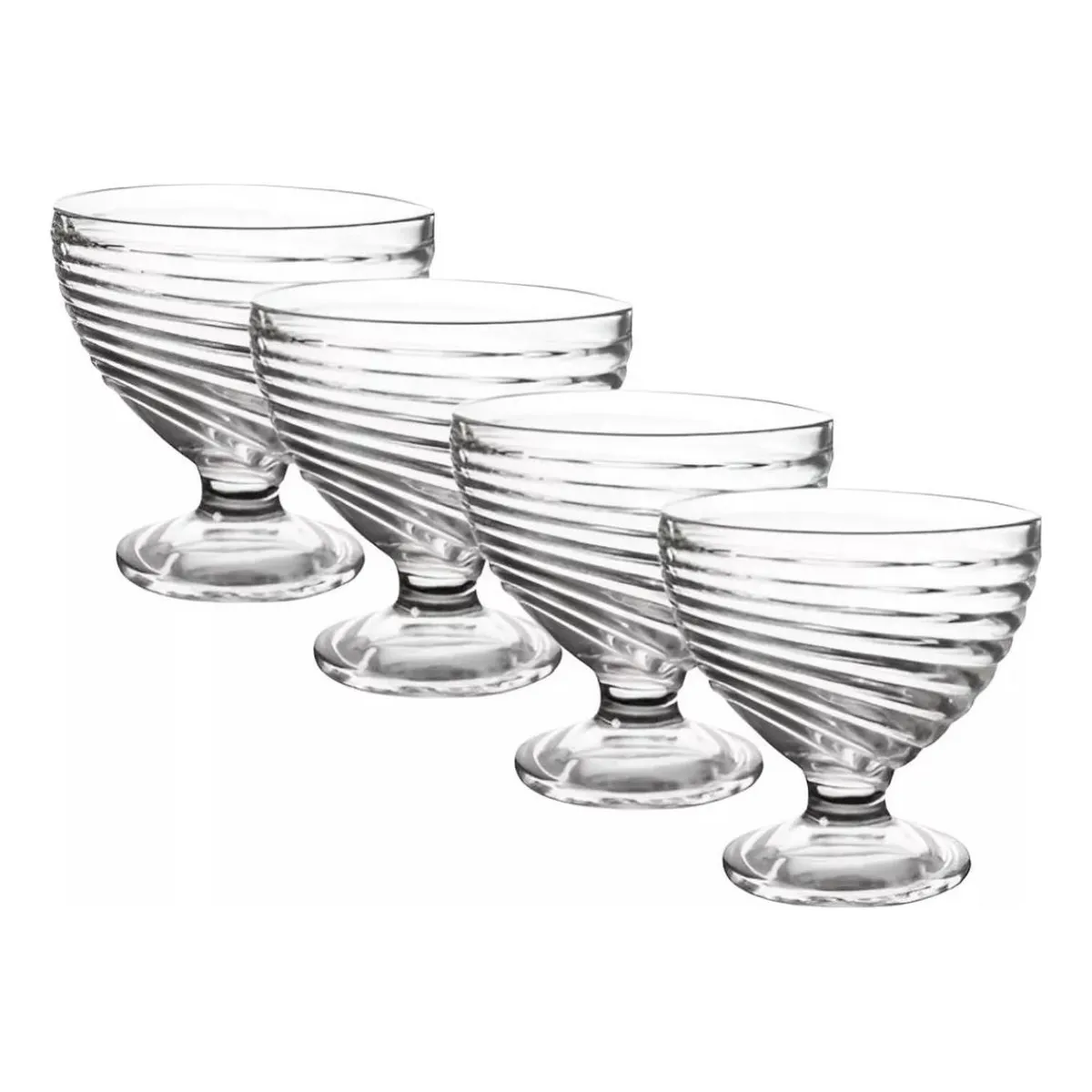 IMPORTCLICK - Set 4 Copas Elegante Helados Postres Vidrio 300 ML IMPORTCLICK