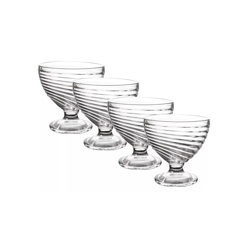 IMPORTCLICK - Set 4 Copas Elegante Helados Postres Vidrio 300 ML IMPORTCLICK