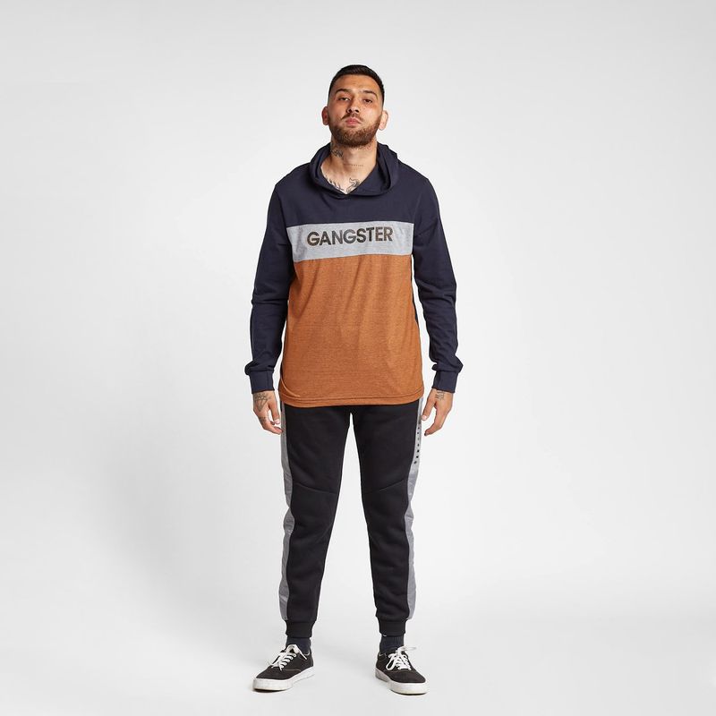 GANGSTER - Polera ML Continental Azul Marino Gangster