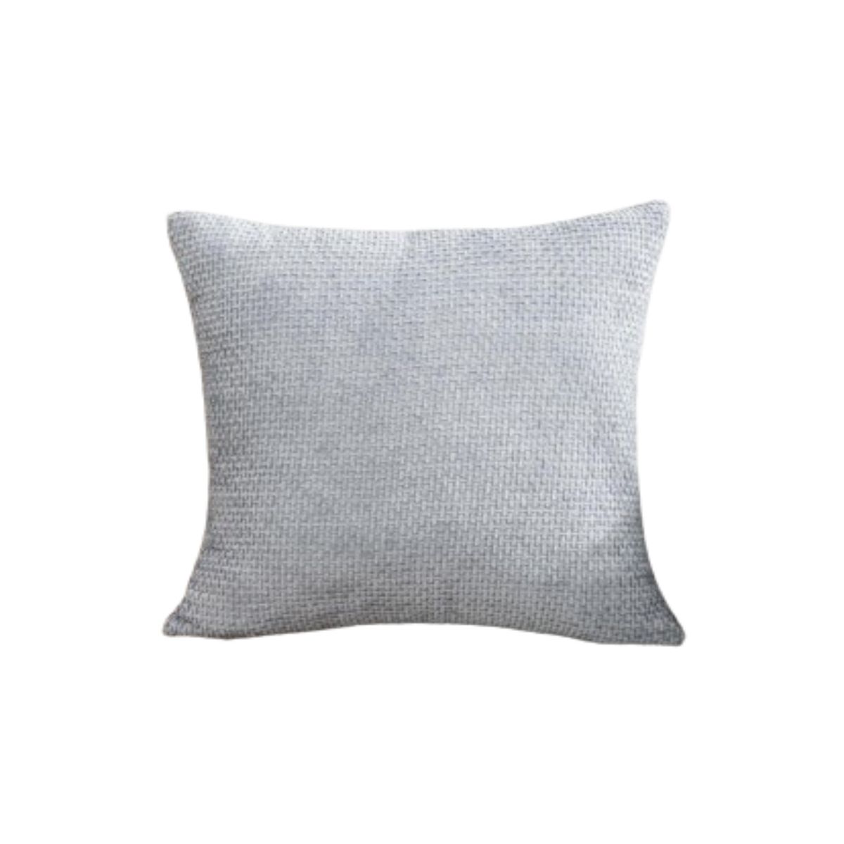 GENERICO - Set de 4 Fundas de Cojín Estilo Chenille Cuadrille-Gris