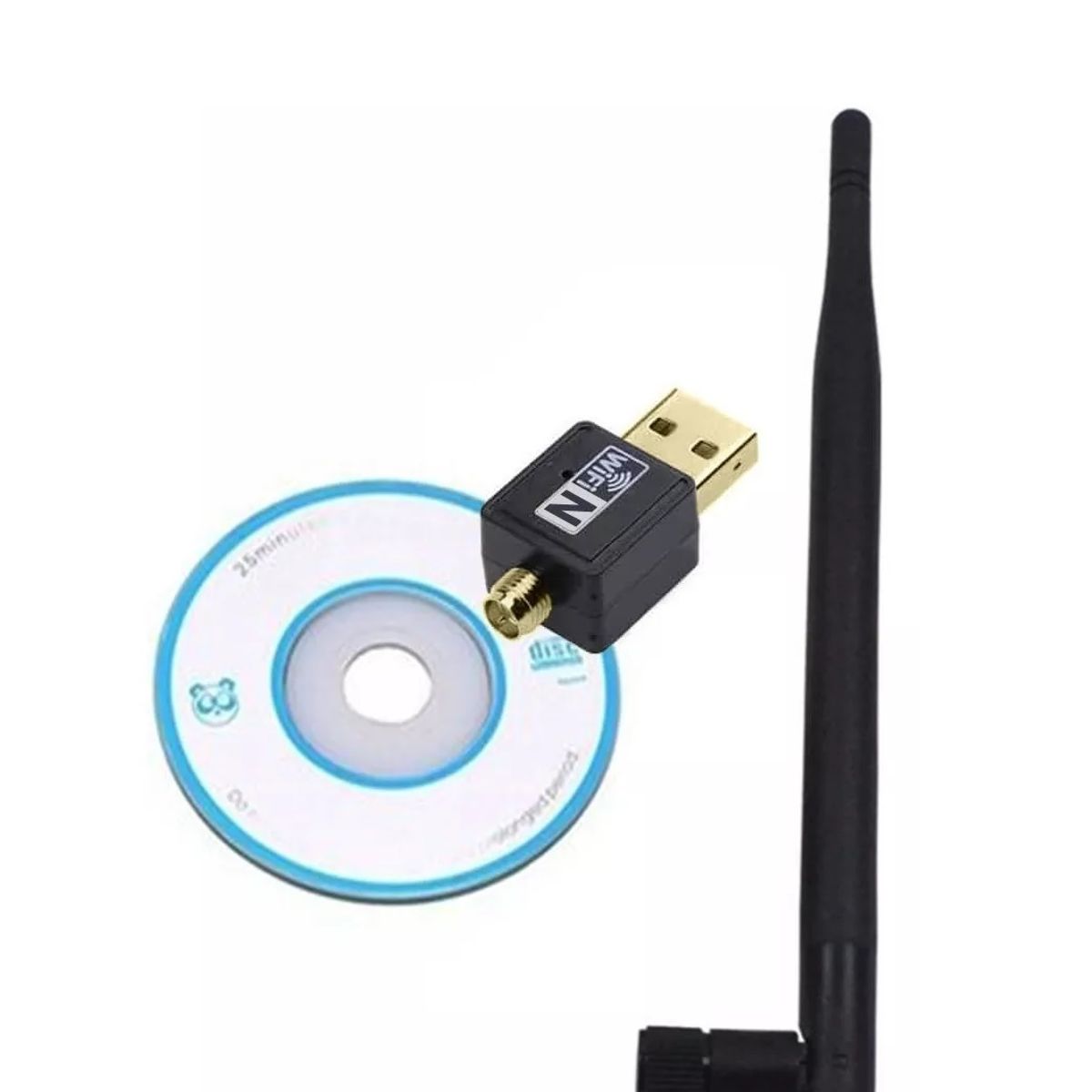 GENERICO - Antena Wifi LAN Mini USB 300mbps 2.0 Wireless Pc Notebook