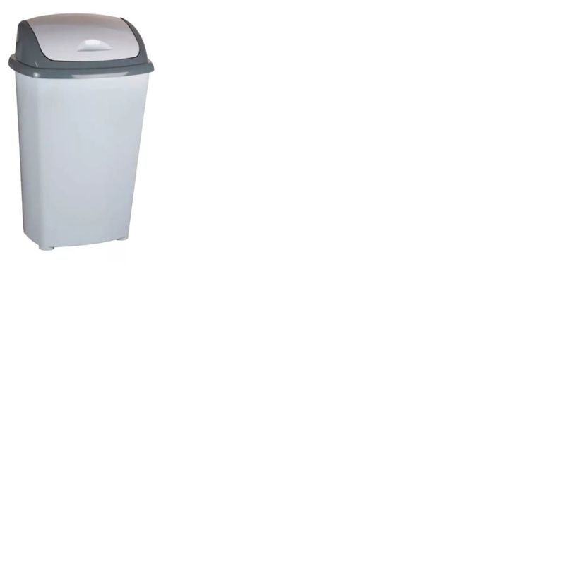 GENERICO - Basurero Plástico Cocina 60 Litros Tapa Vaivén Color Gris