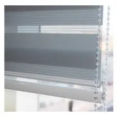 GENERICO - Cortina Roller Cebra Dúo Día Y Noche 180 X 200 Gris