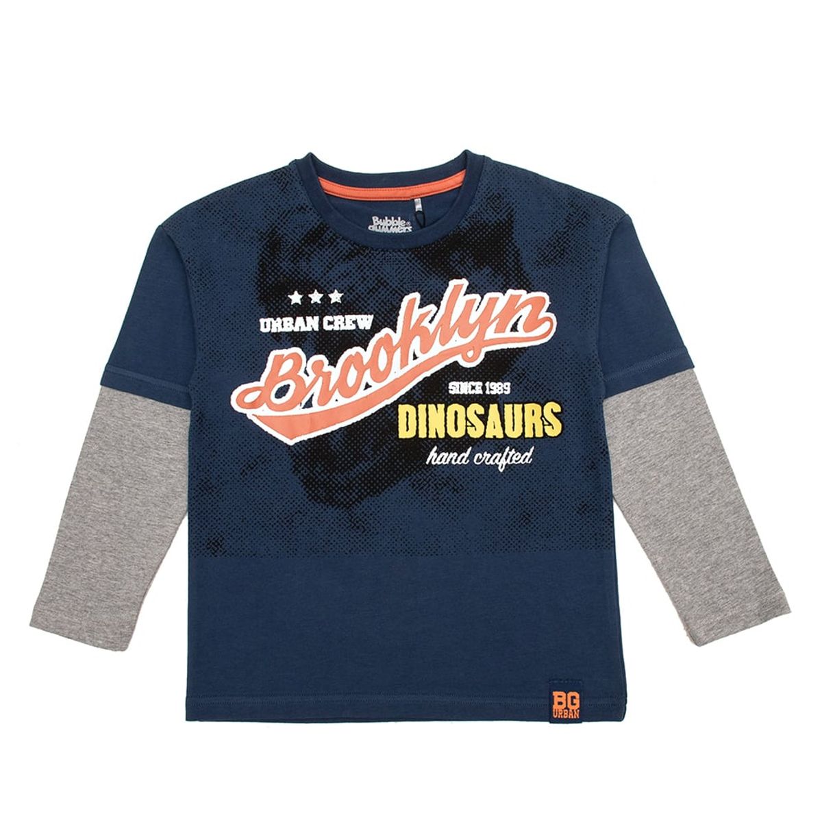 BUBBLE GUMMERS - Polera Manga Larga Niño Bubblegummers Ignacio Azul