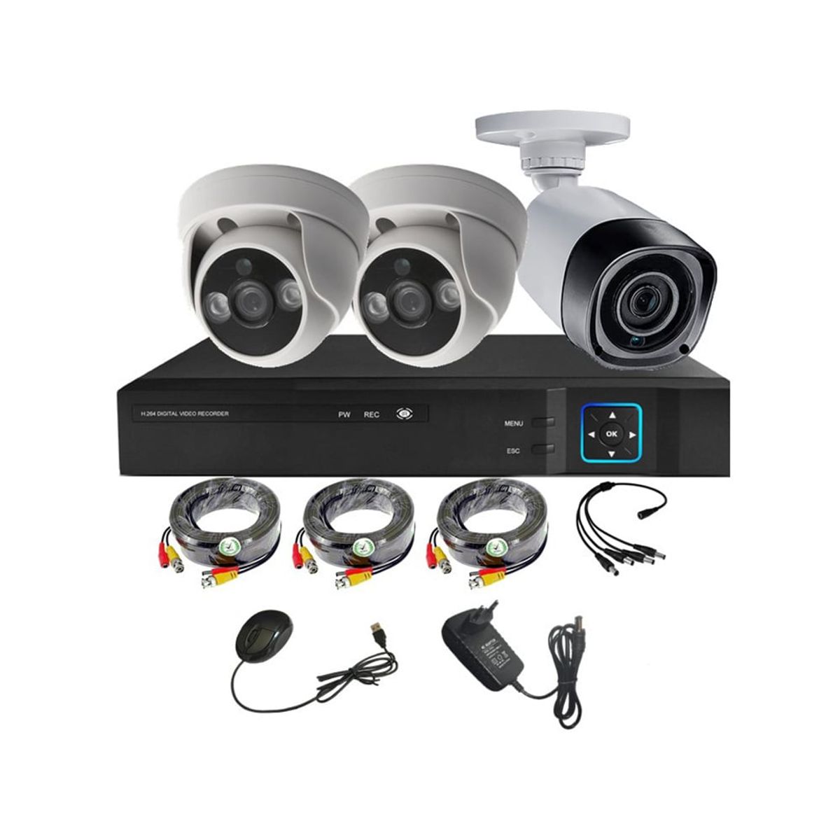 VIPA - Kit Seguridad Mixto 3 Cámaras HD - M36L