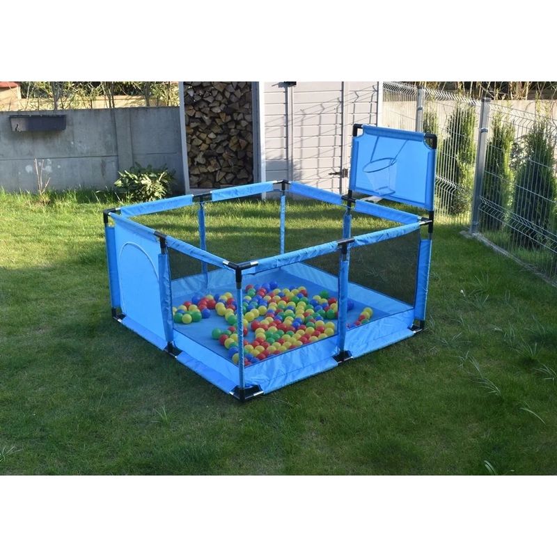 GENERICO - Corral Seguridad Niños Cuadrado Con Aro De Basket