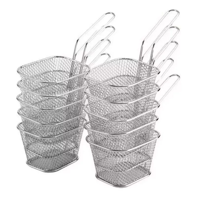 MI DECO HOME CADA DETALLE IMPORTA - SET 6 MINI CESTAS PARA SERVIR PAPAS FRITAS O FRITURAS
