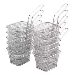MI DECO HOME CADA DETALLE IMPORTA - SET 6 MINI CESTAS PARA SERVIR PAPAS FRITAS O FRITURAS