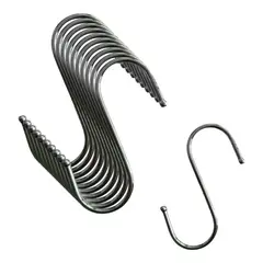 GENERICO - Pack De 20 Ganchos Pequeño De Acero Tipo S Ibmchile