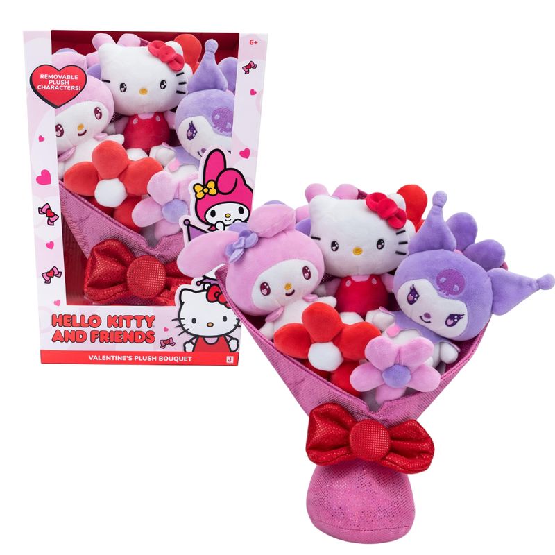 HELLO KITTY - Hello Kitty Ramo De Flores Y 9 Peluches De 8 Cm.