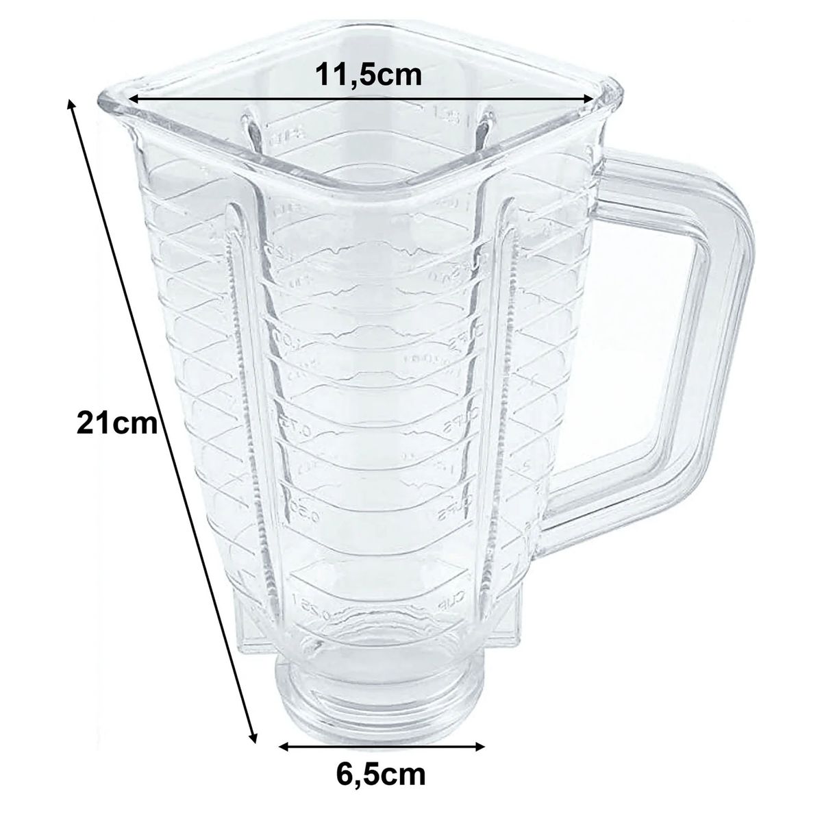 GENERICO - Vaso Juguera Oster Cuadrado 1,25 Litros Plástico