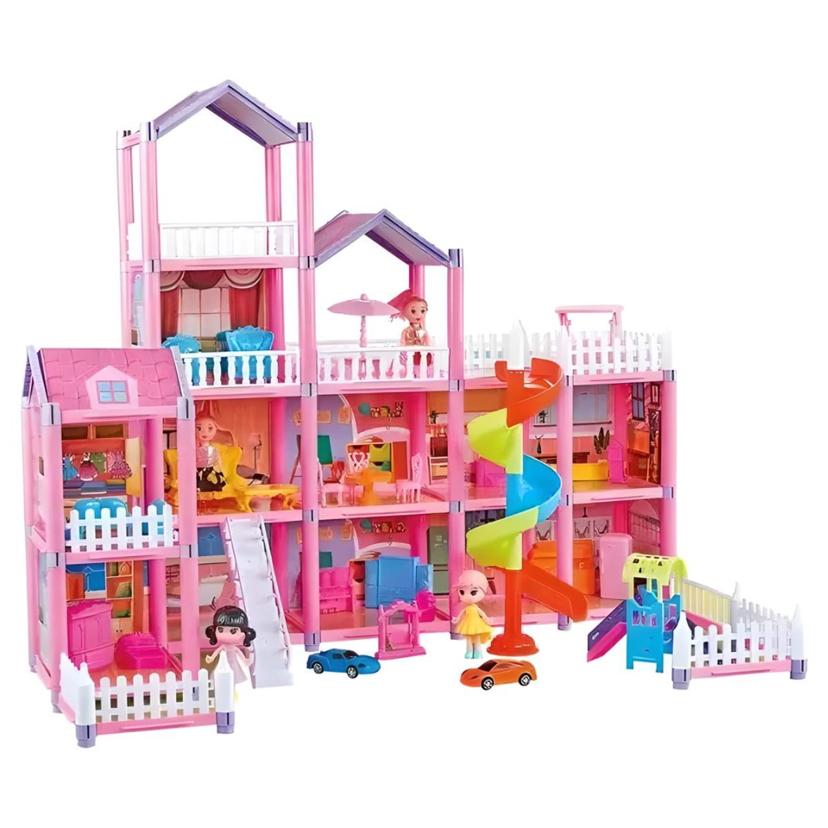 OMAS - Casa de Muñecas Armable 284 Piezas Para Niña Juguete