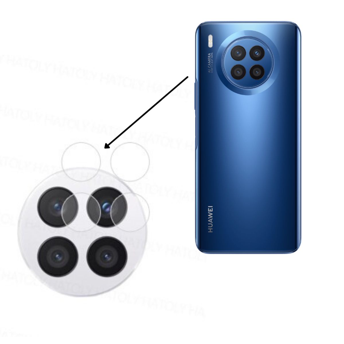 GENERICO - Lámina Mica Vidrio Templado De Cámara Para Huawei Nova 8i