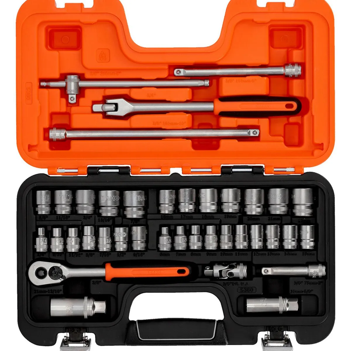 BAHCO - Juego De 38 Herramientas Dados 38 De 6 A 22mm S380 Bahco