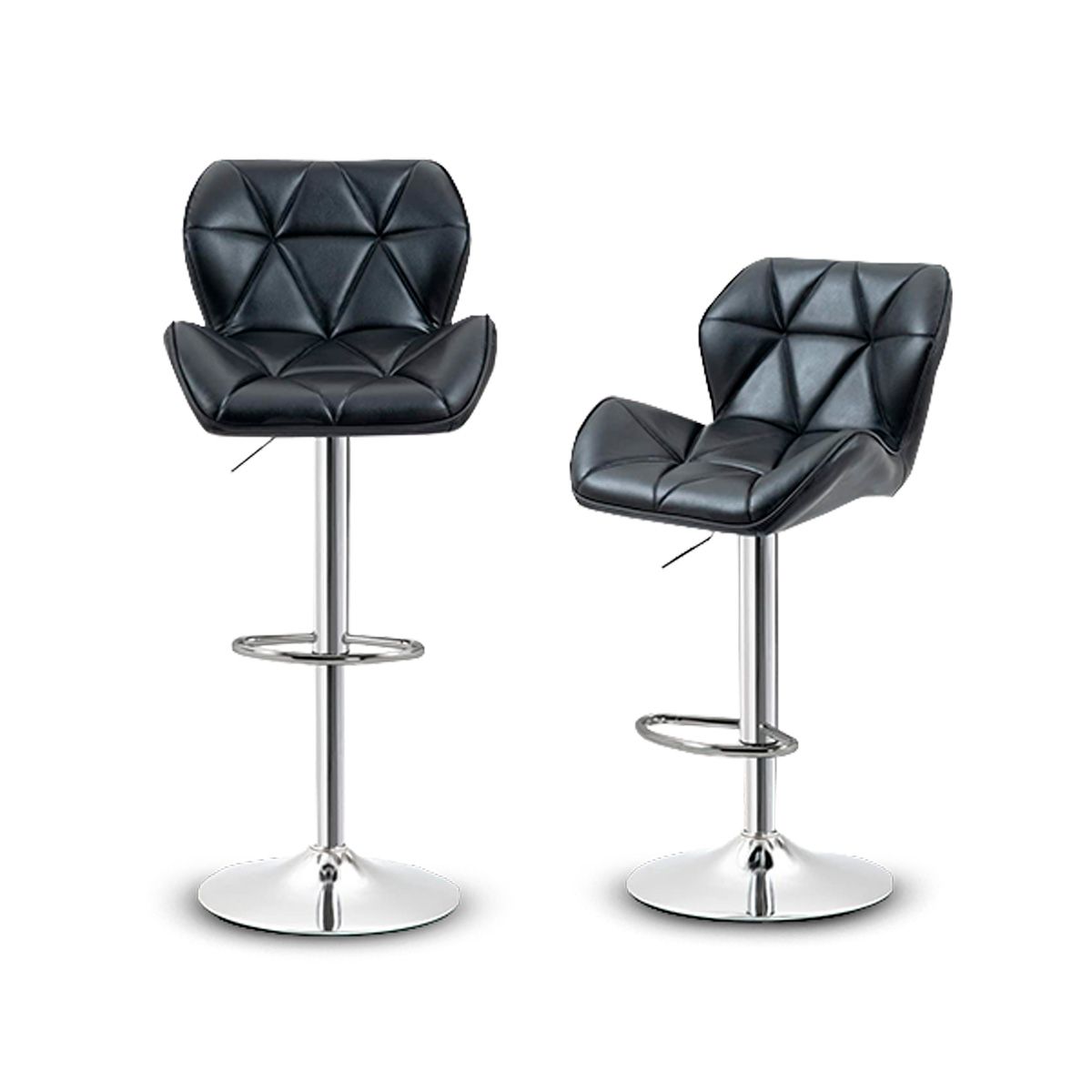 SDFIT - Sillas de Bar Pack 2x Unidades negro Modelo B001