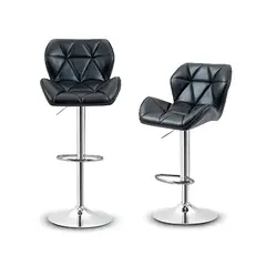 SDFIT - Sillas de Bar Pack 2x Unidades negro Modelo B001