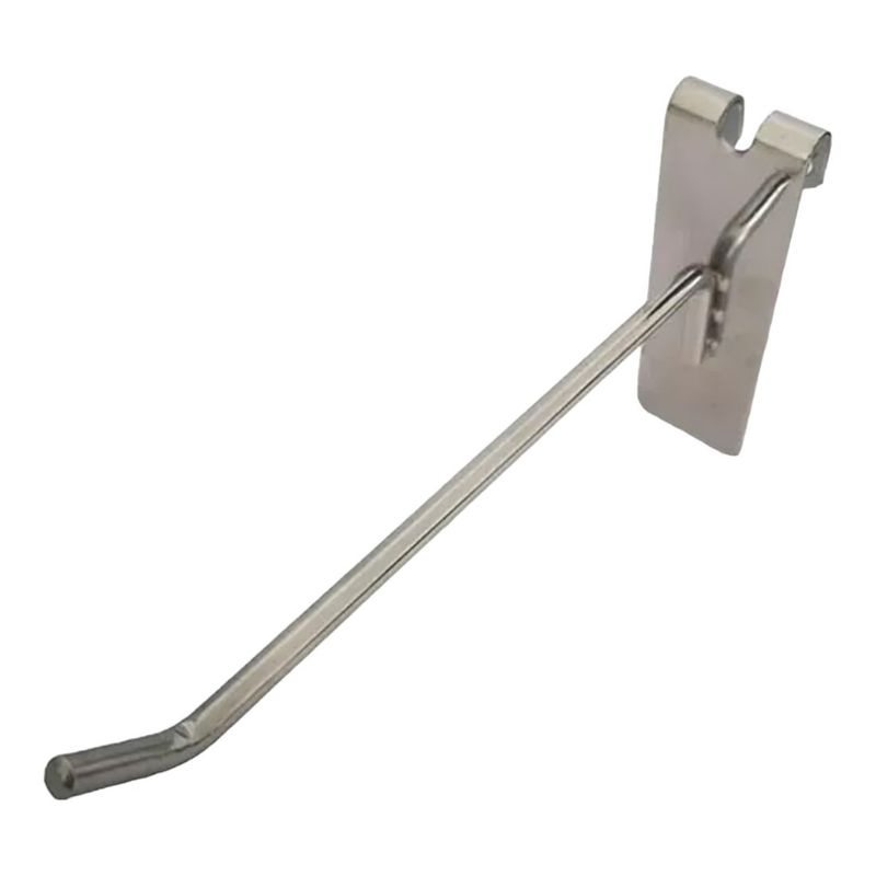 GENERICO - Pack 10 Ganchos Metal Cromado Exhibidor Malla 15cm IbmChile