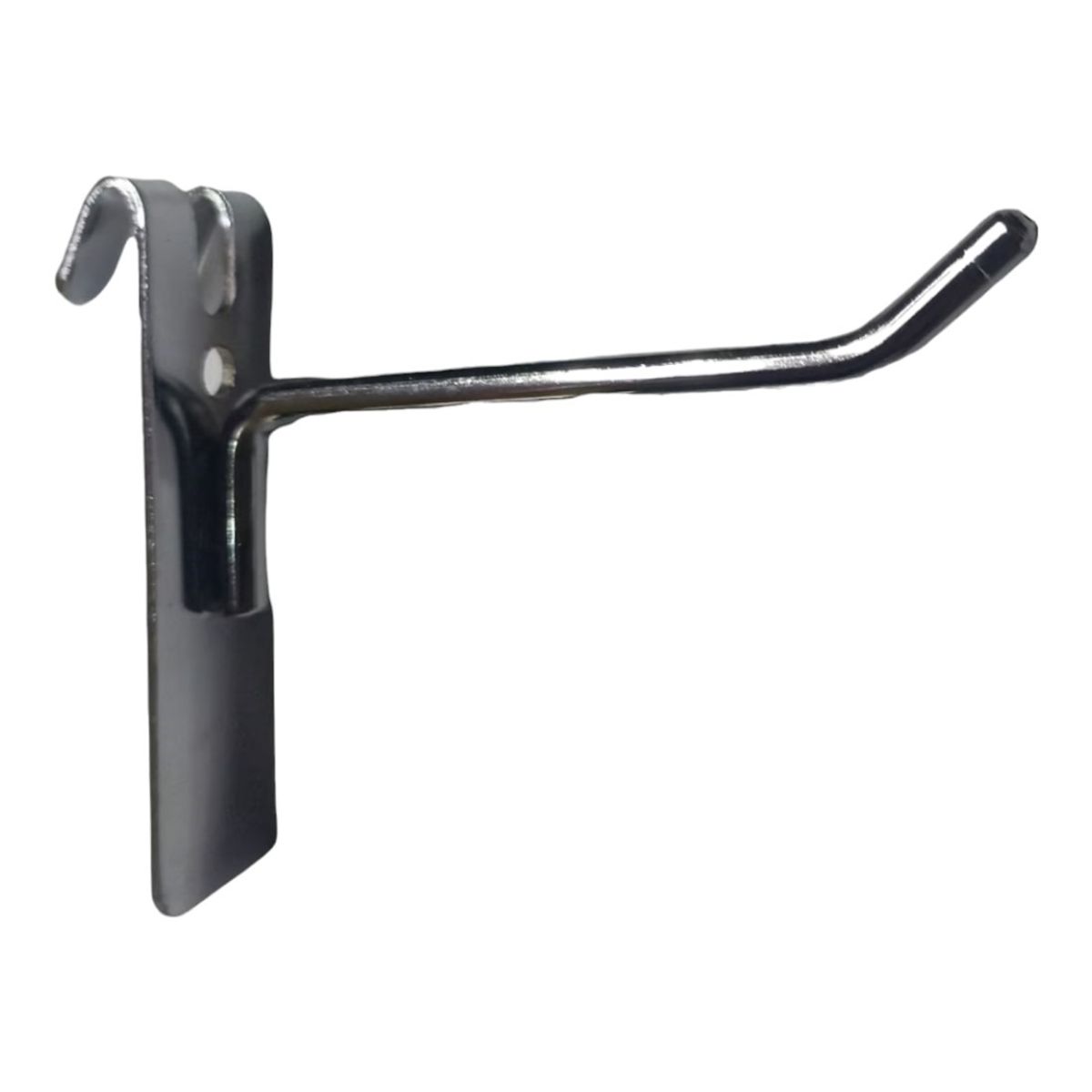 GENERICO - Pack 10 Ganchos Metal Cromado Exhibidor Malla 15cm IbmChile