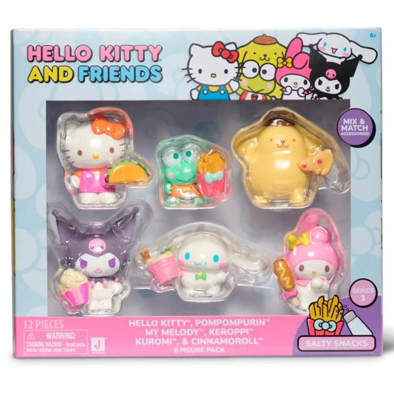 HELLO KITTY - Hello Kitty And Friends Pack De 6 Figuras Salty Snacks