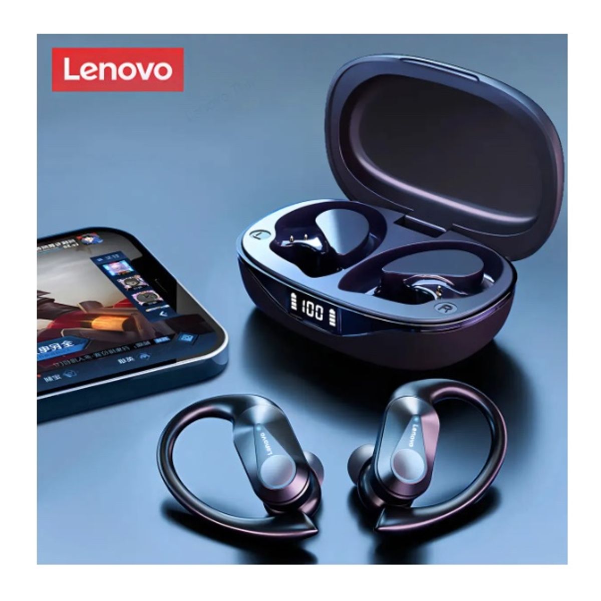 GENERICO - Audífonos Bluetooth Lenovo Lp75 Negro