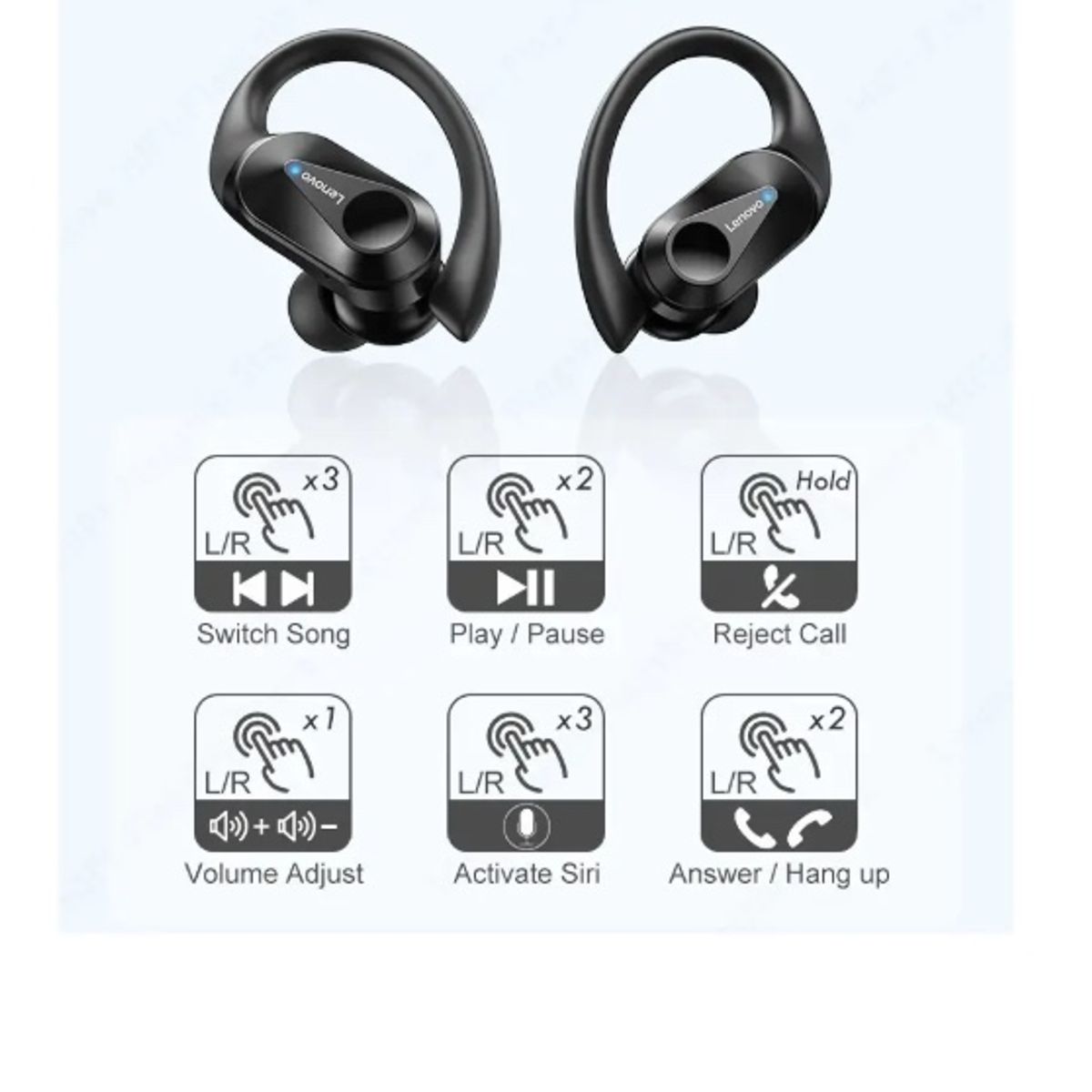 GENERICO - Audífonos Bluetooth Lenovo Lp75 Negro