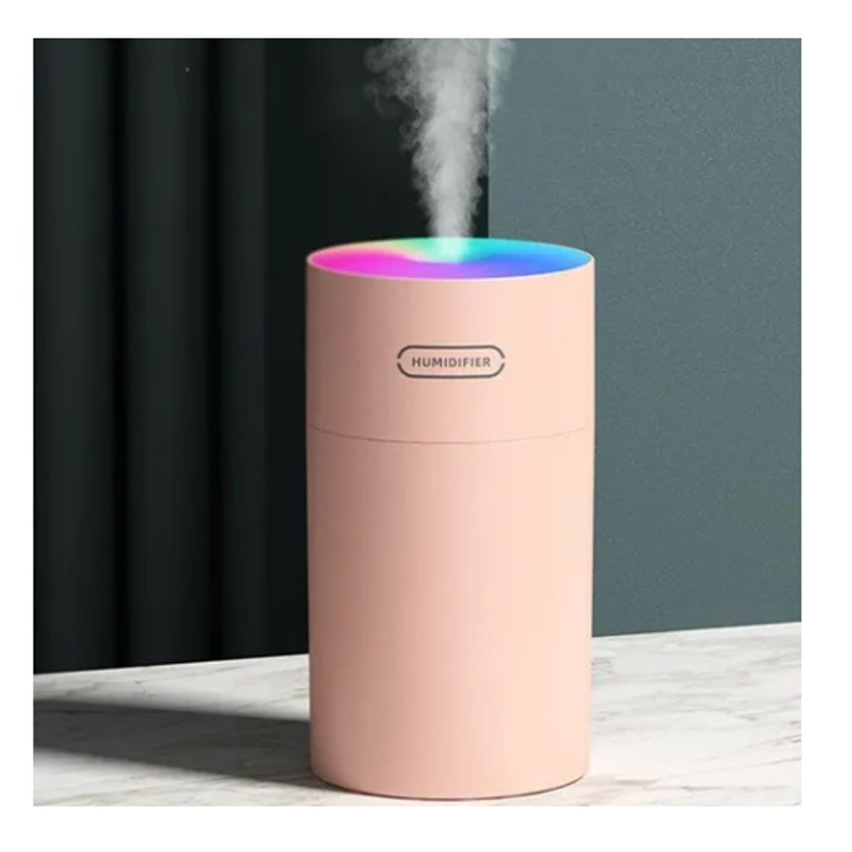 GENERICO - Humidificador Aromático Con Cable Usb Colorfull Rosado
