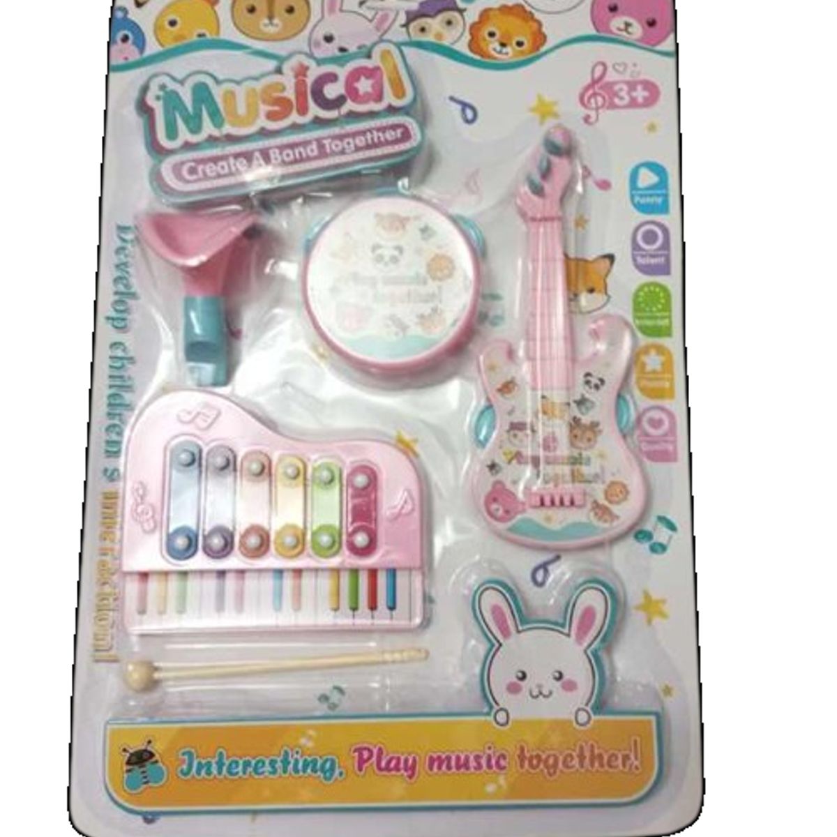 GENERICO - Set juguete tambor guitarrar para bebe