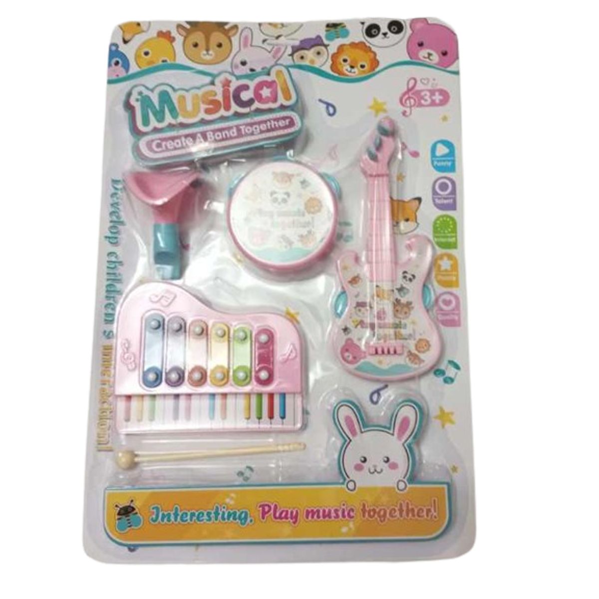 GENERICO - Set juguete tambor guitarrar para bebe