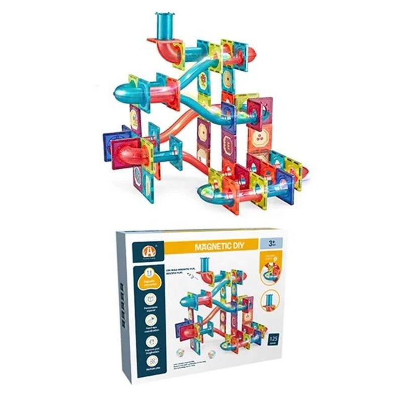 GENERICO - Juego De Bloques Magnéticos 125 Piezas Pista Con Pelotas-