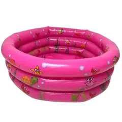 GENERICO - Piscina Inflable Para Niños De Peces 100 Cm Rosada