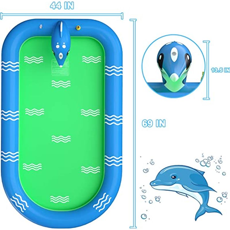 GENERICO - Piscina Inflable Para Niños Con Delfines Que Salpican Agua