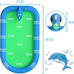 GENERICO - Piscina Inflable Para Niños Con Delfines Que Salpican Agua
