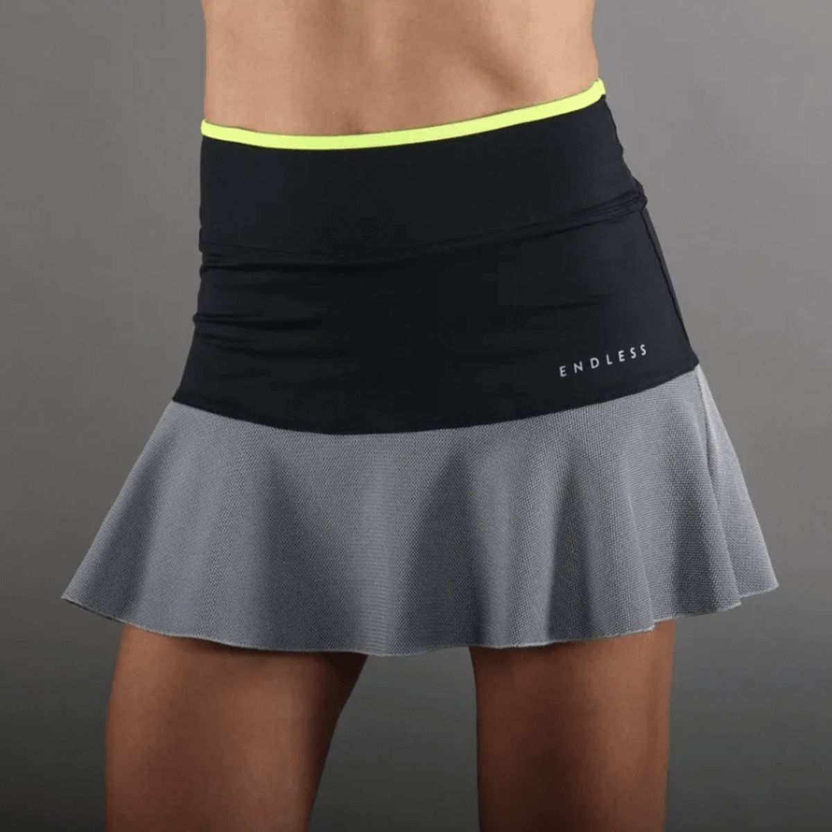 ENDLESS - FALDA LACE BLACK SILVER