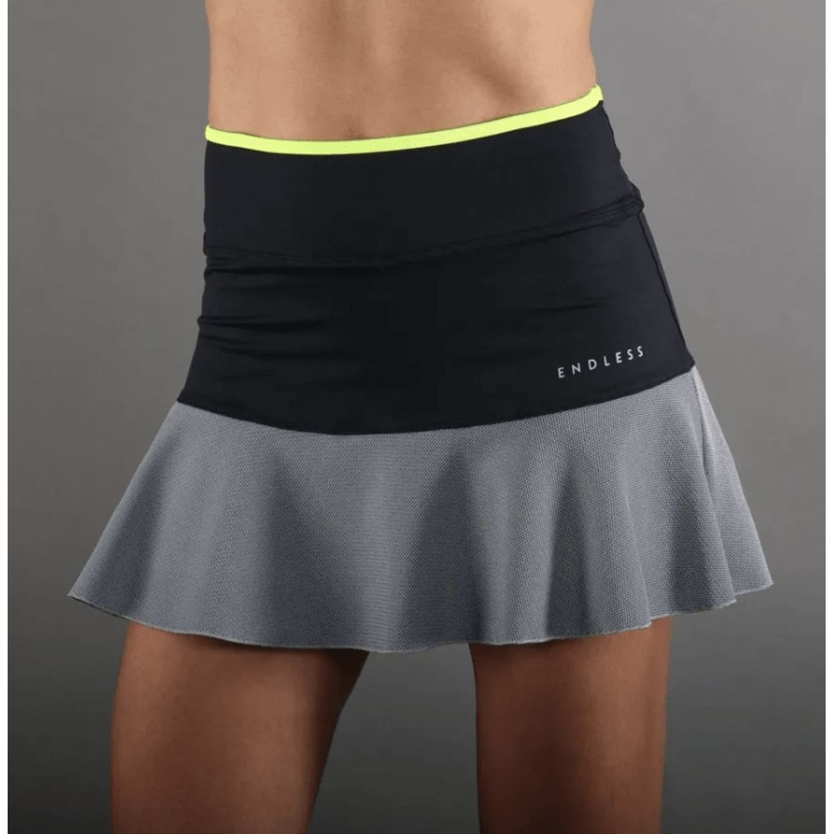 ENDLESS - FALDA LACE BLACK SILVER