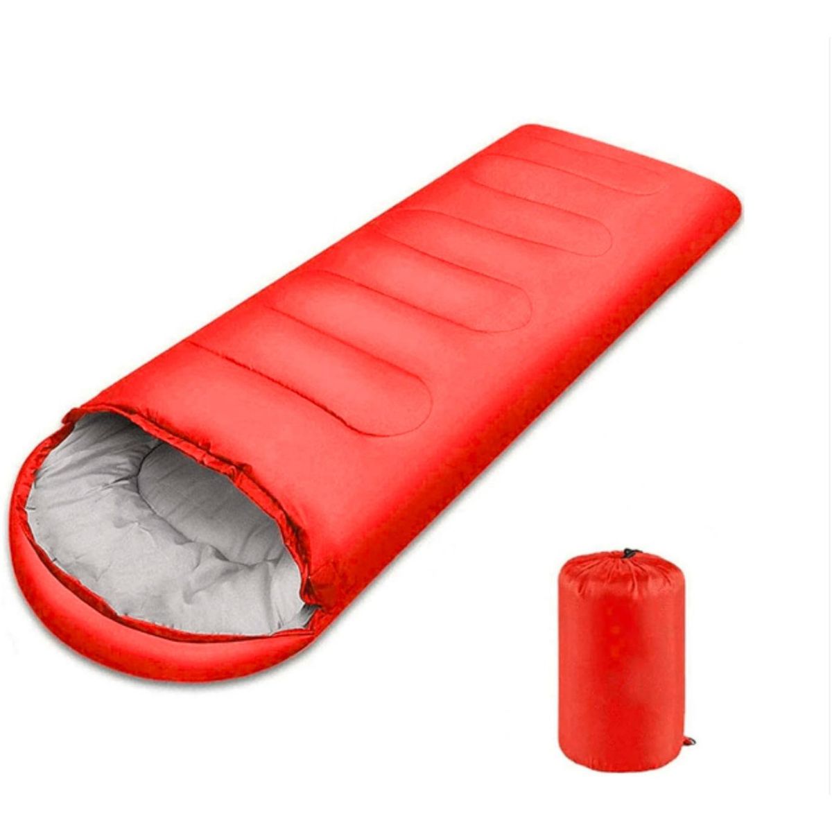 IMPORTCLICK - Saco Dormir Camping Individual Camping Adultos Rojo - Rojo