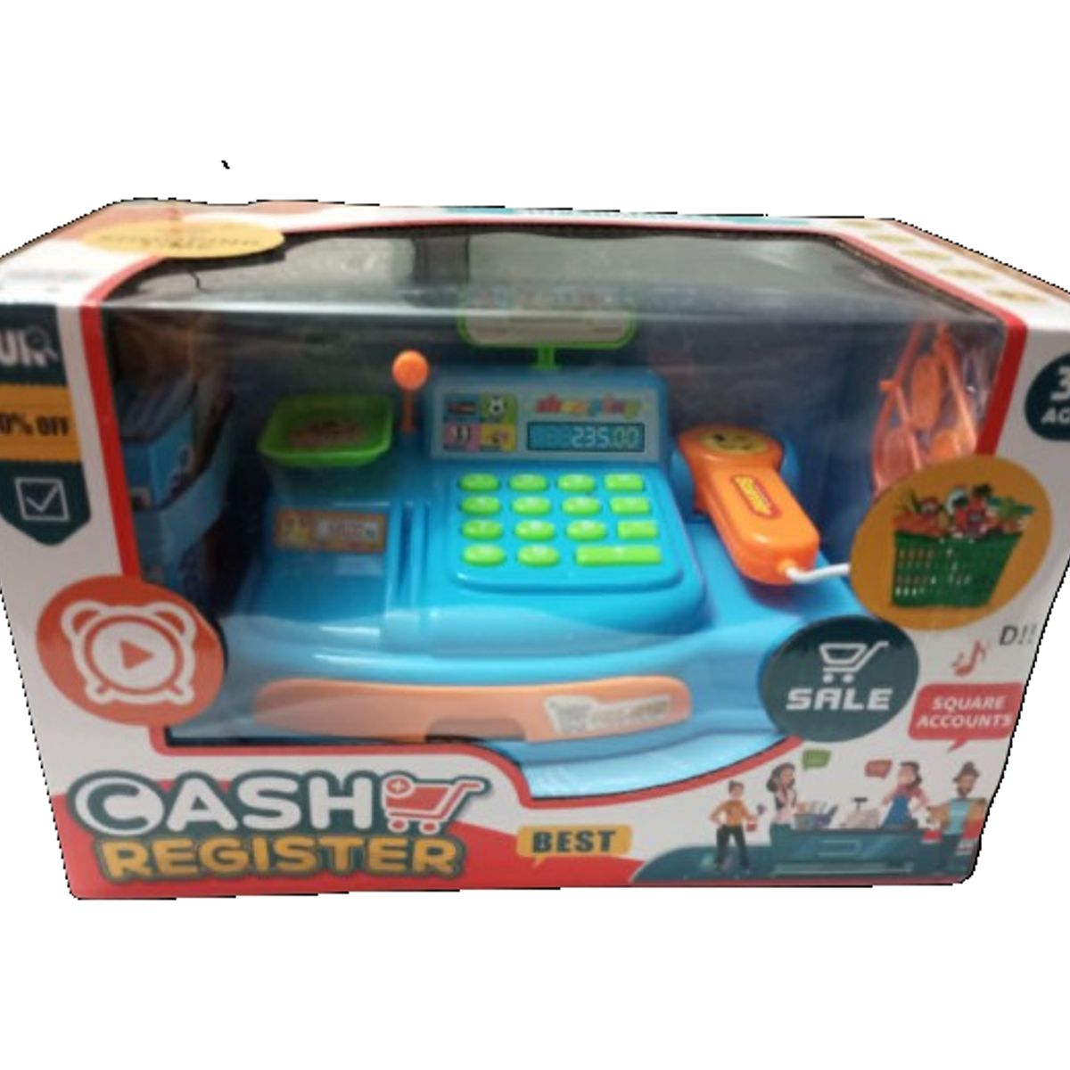 GENERICO - Caja juguete registradora 24 x15cm y pilas